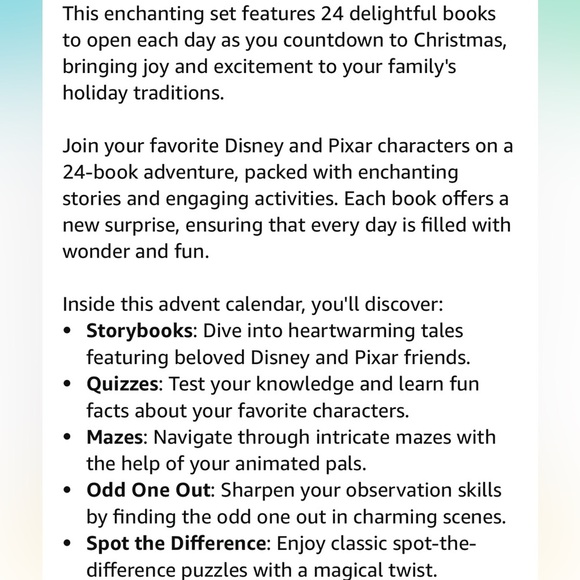 Disney giant Advent Calendar-Story & Activity Library - Picture 4 of 4